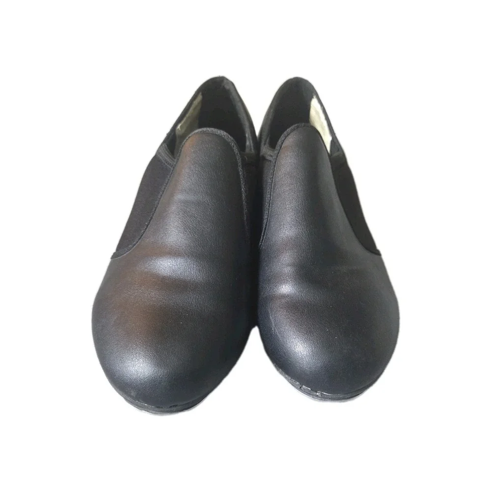 Revolution‎ Dancewear Tap Shoes Black Slip On Stretch Jazz Style 531 Women's 5